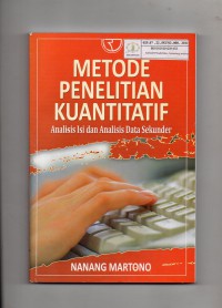 Image of Metode Penelitian Kuantitatif : Analisis Isi dan Analisis Data Sekunder
